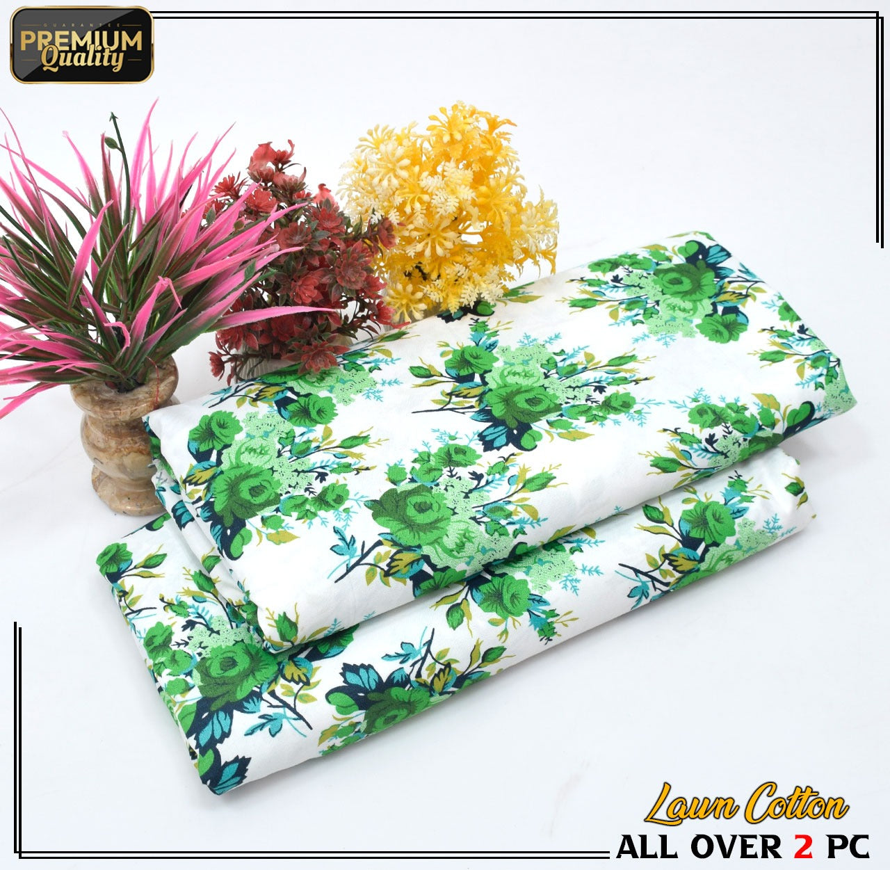 2 Piece Soft | Lightweight & Stylish Printed  Lawn Cotton Suit - BDF#112