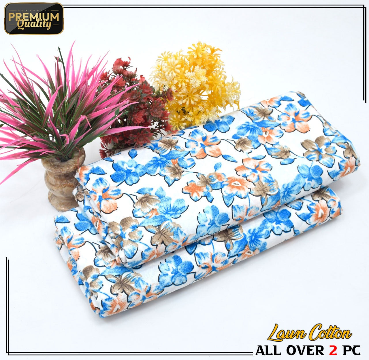 2 Piece Soft | Lightweight & Stylish Printed  Lawn Cotton Suit - BDF#113
