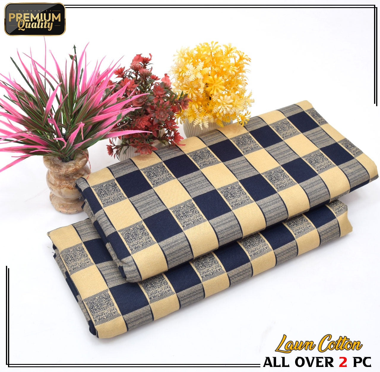 2 Piece Soft | Lightweight & Stylish Printed  Lawn Cotton Suit - BDF#124